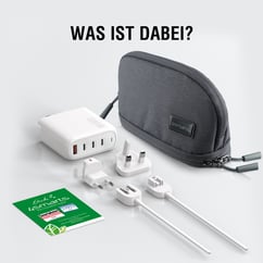 Ladegerät GaN Flex Pro 100W 3 USB-C+1 USB-A, weiß, Travel Edition - 17